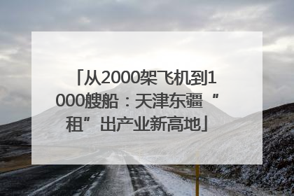 从2000架飞机到1000艘船：天津东疆“租”出产业新高地