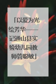 以爱为光绘芳华——记通山县实验幼儿园教师管聪敏