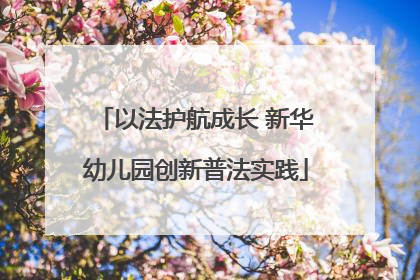 以法护航成长 新华幼儿园创新普法实践