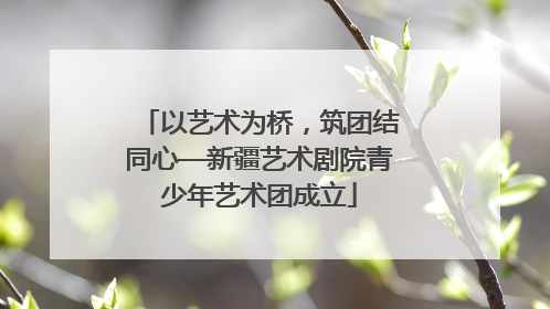 以艺术为桥，筑团结同心—新疆艺术剧院青少年艺术团成立
