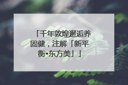 千年敦煌邂逅养固健，注解「新平衡•东方美」