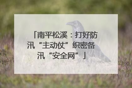 南平松溪：打好防汛“主动仗”织密备汛“安全网”