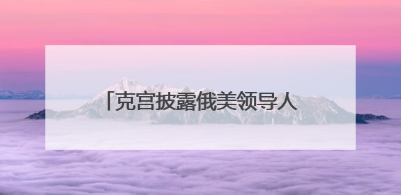 克宫披露俄美领导人通话细节：普京听得懂特朗普讲话，在翻译前就理解了他的意思