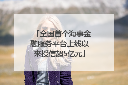 全国首个海事金融服务平台上线以来授信超5亿元