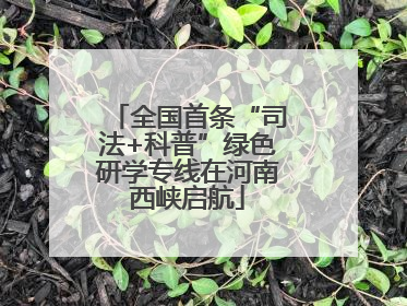 全国首条“司法+科普”绿色研学专线在河南西峡启航