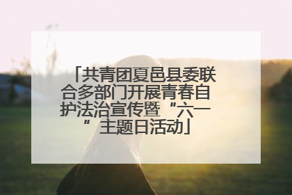 共青团夏邑县委联合多部门开展青春自护法治宣传暨“六一”主题日活动