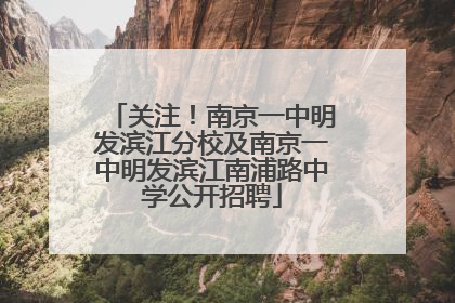 关注！南京一中明发滨江分校及南京一中明发滨江南浦路中学公开招聘