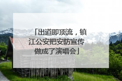 出道即顶流，镇江公安把安防宣传做成了演唱会
