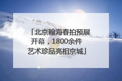 北京翰海春拍预展开幕，1800余件艺术珍品亮相京城