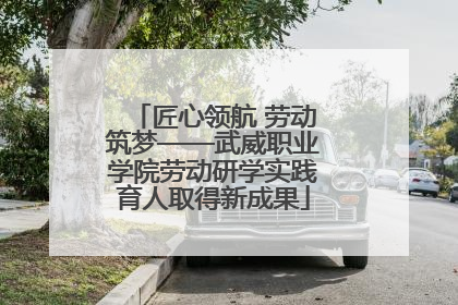 匠心领航 劳动筑梦——武威职业学院劳动研学实践育人取得新成果