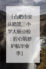 合肥市安庆路第三小学大杨分校：匠心筑梦 护航毕业季