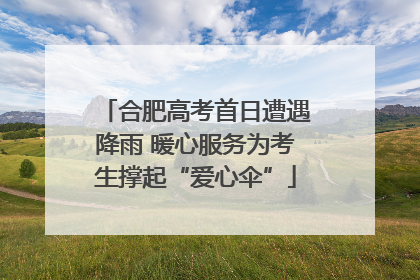 合肥高考首日遭遇降雨 暖心服务为考生撑起“爱心伞”