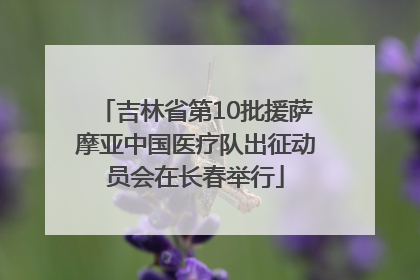吉林省第10批援萨摩亚中国医疗队出征动员会在长春举行