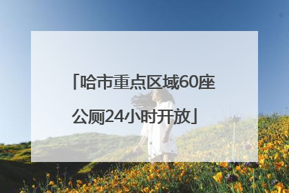 哈市重点区域60座公厕24小时开放