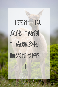 善评｜以文化“两创”点燃乡村振兴新引擎