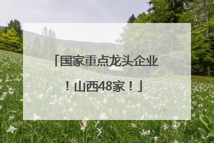 国家重点龙头企业！山西48家！