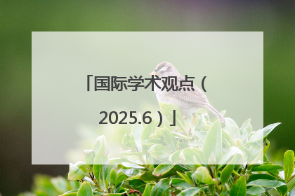 国际学术观点（2025.6）