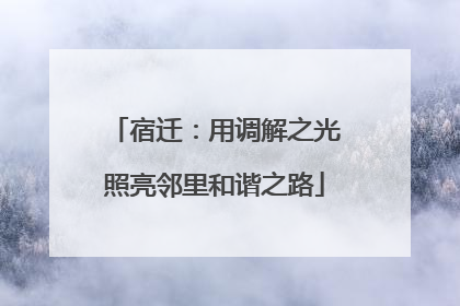 宿迁：用调解之光照亮邻里和谐之路