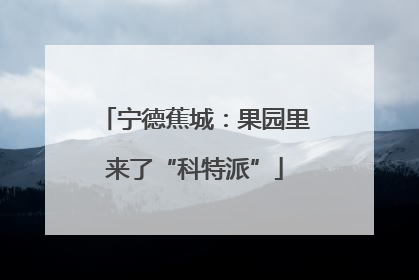 宁德蕉城：果园里来了“科特派”