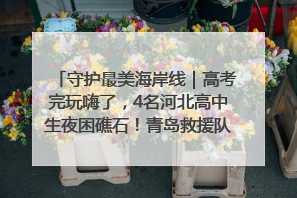 守护最美海岸线｜高考完玩嗨了，4名河北高中生夜困礁石！青岛救援队火速出动救上岸