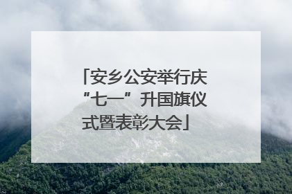 安乡公安举行庆“七一”升国旗仪式暨表彰大会