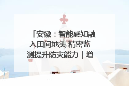 安徽：智能感知融入田间地头 精密监测提升防灾能力｜增发国债气象项目落地见效系列报道