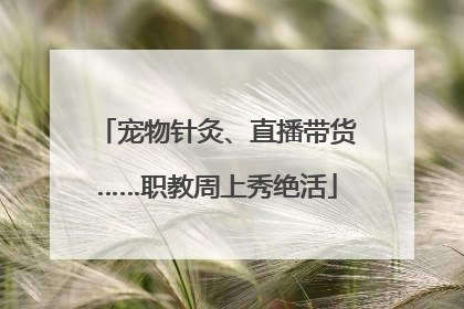 宠物针灸、直播带货……职教周上秀绝活