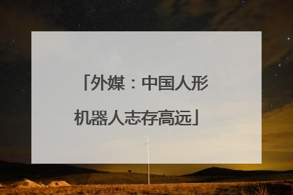 外媒：中国人形机器人志存高远
