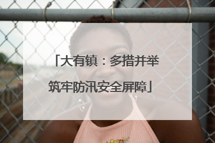 大有镇：多措并举筑牢防汛安全屏障