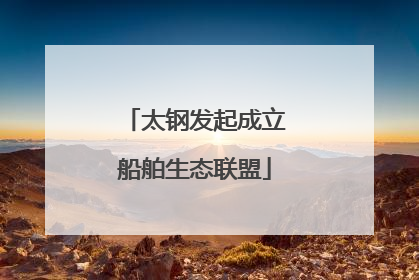 太钢发起成立船舶生态联盟