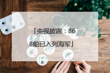 央视披露：868船已入列海军