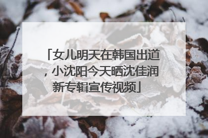女儿明天在韩国出道，小沈阳今天晒沈佳润新专辑宣传视频