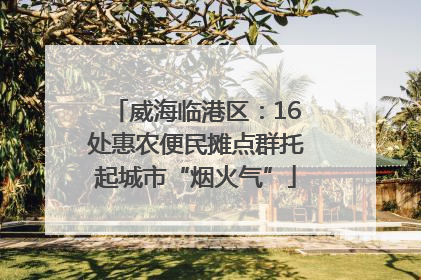 威海临港区：16处惠农便民摊点群托起城市“烟火气”