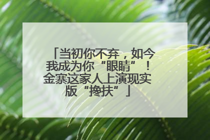 当初你不弃，如今我成为你“眼睛”！金寨这家人上演现实版“搀扶”
