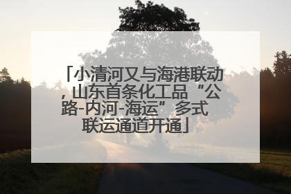 小清河又与海港联动，山东首条化工品“公路-内河-海运”多式联运通道开通