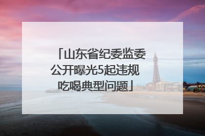 山东省纪委监委公开曝光5起违规吃喝典型问题