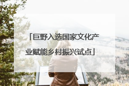 巨野入选国家文化产业赋能乡村振兴试点