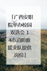广西安职院举办校园双选会 14市消防救援支队提供岗位