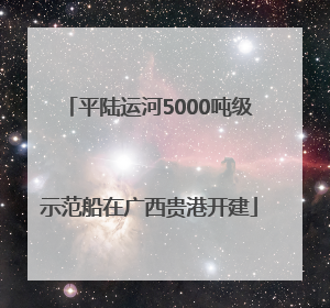 平陆运河5000吨级示范船在广西贵港开建