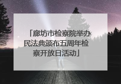 廊坊市检察院举办民法典颁布五周年检察开放日活动