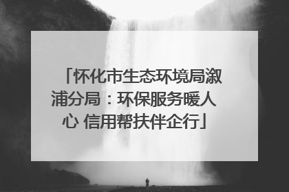 怀化市生态环境局溆浦分局：环保服务暖人心 信用帮扶伴企行