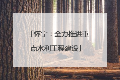 怀宁：全力推进重点水利工程建设