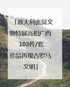 意大利庞贝文物特展亮相广西 103件/套珍品再现古罗马文明