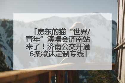 房东的猫“世界/青年”演唱会济南站来了！济南公交开通6条歌迷定制专线
