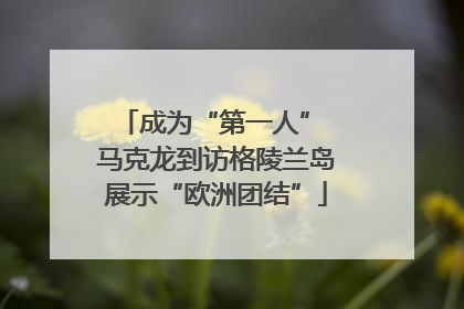 成为“第一人” 马克龙到访格陵兰岛展示“欧洲团结”