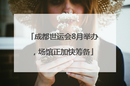 成都世运会8月举办，场馆正加快筹备