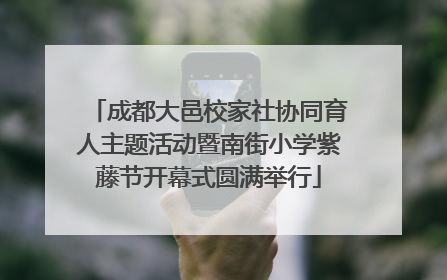 成都大邑校家社协同育人主题活动暨南街小学紫藤节开幕式圆满举行