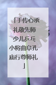 手传心承 礼敬先师 少儿乒乓小将曲阜孔庙行尊师礼