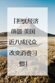 担忧经济前景 美国近八成民众改变消费习惯