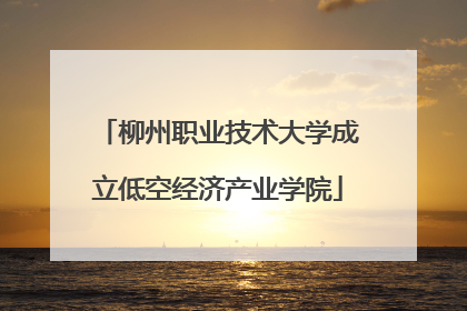 柳州职业技术大学成立低空经济产业学院